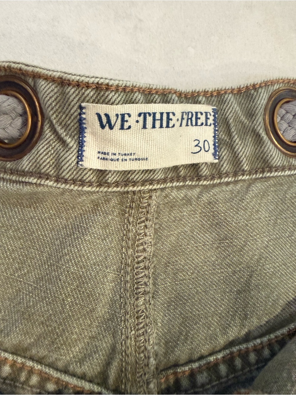 Free People “we the free” Moxie pull on barrel jean in “army” - Picture 6 of 13